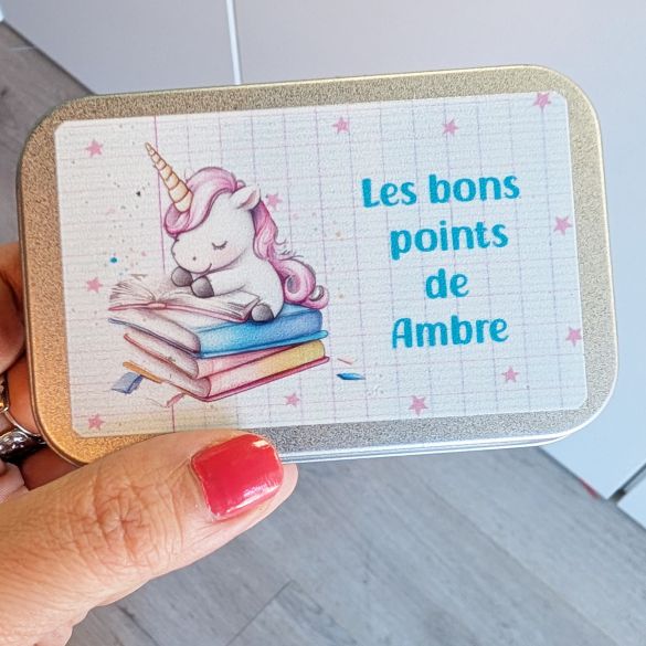 Boîte à bons points personnalisée