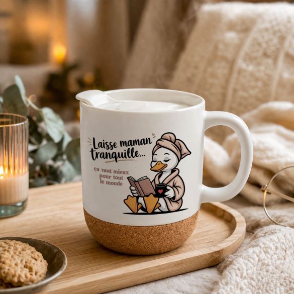 Mug liège Maman Oie Laissez Maman tranquille