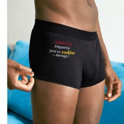 Boxer homme personnalisé "Rodéo sauvage" brodé