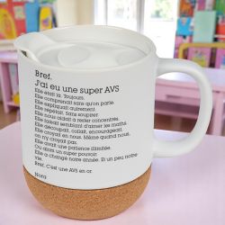 Mug et sa base en liège Bref. pour AVS