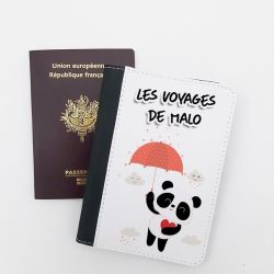 Protège passeport personnalisable Panda