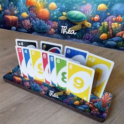 Porte cartes à jouer  Sous la mer personnalisé - "Stop galère"