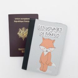 Protège passeport personnalisable Renard