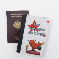 Protège passeport personnalisable Vintage