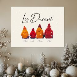 Affiche personnalisée famille Hiver