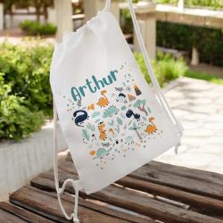 Sac de sport enfant personnalisable Dinosaures