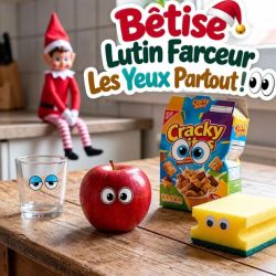 Bêtise Lutin Farceur Les Yeux Partout | Farce de Noël Enfant | Idée Lutin de Noël | Accessoire Lutin Farceur | Elf Prank