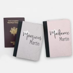 Duo de protèges passeports personnalisables | Etoiles