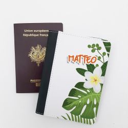 Protège passeport personnalisable Tropical