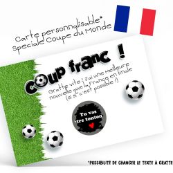 Carte à gratter personnalisable Spéciale Coupe du monde de football
