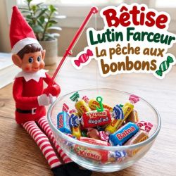 Bêtise Lutin Farceur – La Pêche aux Bonbons | Kit avec Canne à Pêche