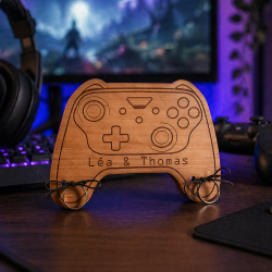 Porte alliances en bois  ou en plexi transparent | Manette gaming personnalisé