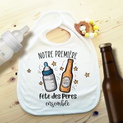Bavoir Notre première fête des pères ensemble