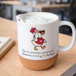 Mug liège message amour « Si tu m’aimes vraiment, assume ce mug au boulot»