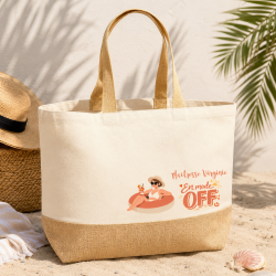 Grand sac personnalisé Maîtresse en mode OFF Idée cadeau maîtresse