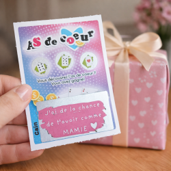 Ticket à gratter “As de cœur – J’ai de la chance de t’avoir comme mamie”