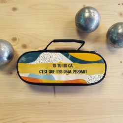 Sacoche pour boules de pétanque personnalisée| Idée cadeau fête des Papy