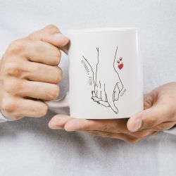 Mug personnalisé minimaliste Mains