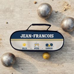 Pochette Pétanque personnalisée, Soleil, Apéro, Carreau