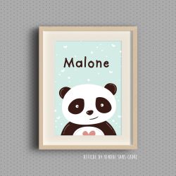 Affiche à encadrer pour chambre d'enfant - Cute panda