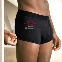 Boxer homme personnalisé "Mode d'emploi" brodé