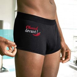 Boxer homme Chaud devant ! brodé