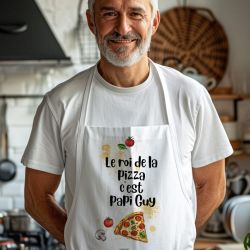 Tablier cuisine personnalisé mixte Pizzaïolo / Roi, reine de la pizza