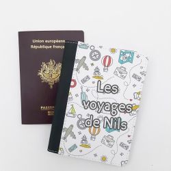 Protège passeport personnalisable Doodles