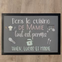 Tapis de cuisine personnalisé pour Mamie