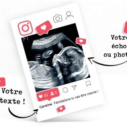 Carte annonce de grossesse avec VOTRE échographie|annonce grossesse