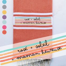 Fouta personnalisée, soleil