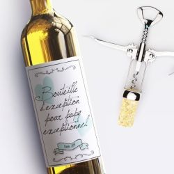 Etiquette bouteille vin pour papy exceptionnel