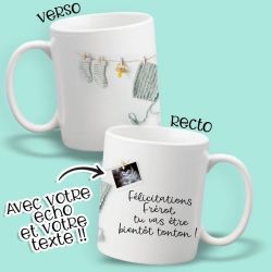 Mug personnalisable annonce de grossesse avec votre échographie|annonce grossesse