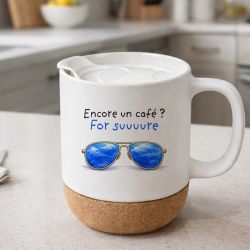 Mug base liège - Lunette de Macron For sure