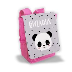 Sac à dos pour enfant personnalisé avec prénom modèle Panda Girly