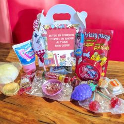 Box bonbons années 80's et 90's personnalisable St Valentin, cadeau  couple, amoureux