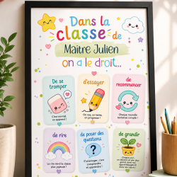 Affiche cadeau maître | "On a le droit"