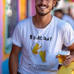 Tshirt personnalisé EVG modèle bière | Accessoire enterrement vie de garçon
