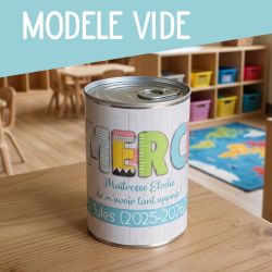 Boite de conserve personnalisée Ecole Vide | A remplir