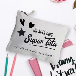 Pochette coton personnalisable pour Super Tata