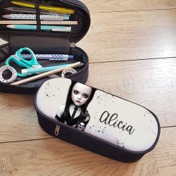 Trousse à crayons personnalisable Mercredi Wednesday Addams