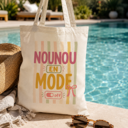 Tote bag Nounou en mode OFF – Cadeau nounou original de fin d'année