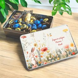 Boîte chocolats de Pâques personnalisée -Boîte à biscuits |chocolats |Thé | bonbons