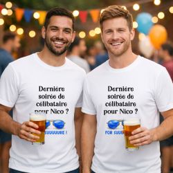 T-shirt EVG "For Sure" – Lunettes Aviateur | Enterrement de Vie de Garçon