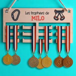Porte médailles multi Sport personnalisé en bois