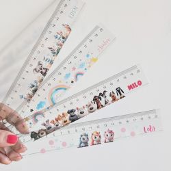 Règle d’école personnalisée – 20 cm – 15 motifs au choix