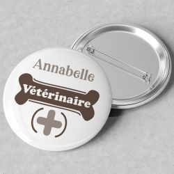 Badge personnalisable Vétérinaire / Assistant vétérinaire