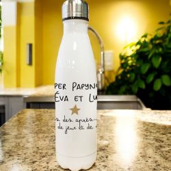 Bouteille Isotherme Super Papy | Une gourde personnalisée pour la fête des grands pères