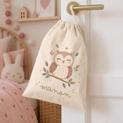 Pochon personnalisable Chouette