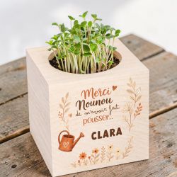 Ecocube personnalisé Nounou | Cadeau original de fin d'année pour une nounou exceptionnelle
